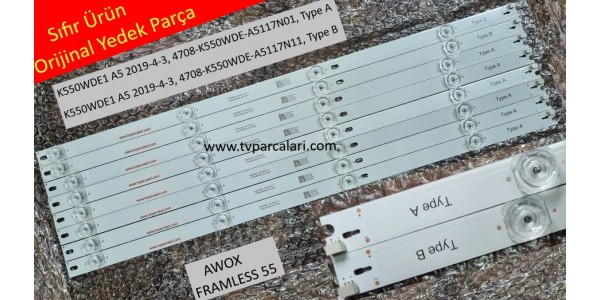 AWOX FRAMLESS 55 Led bar, Botech BSE55-LX/MTR Led bar, K550WDE1 A5 2019-4-3, Panel ledleri